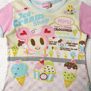 Mini K J-Fashion Ice Cream Shop AOP Baby Tee (XS)