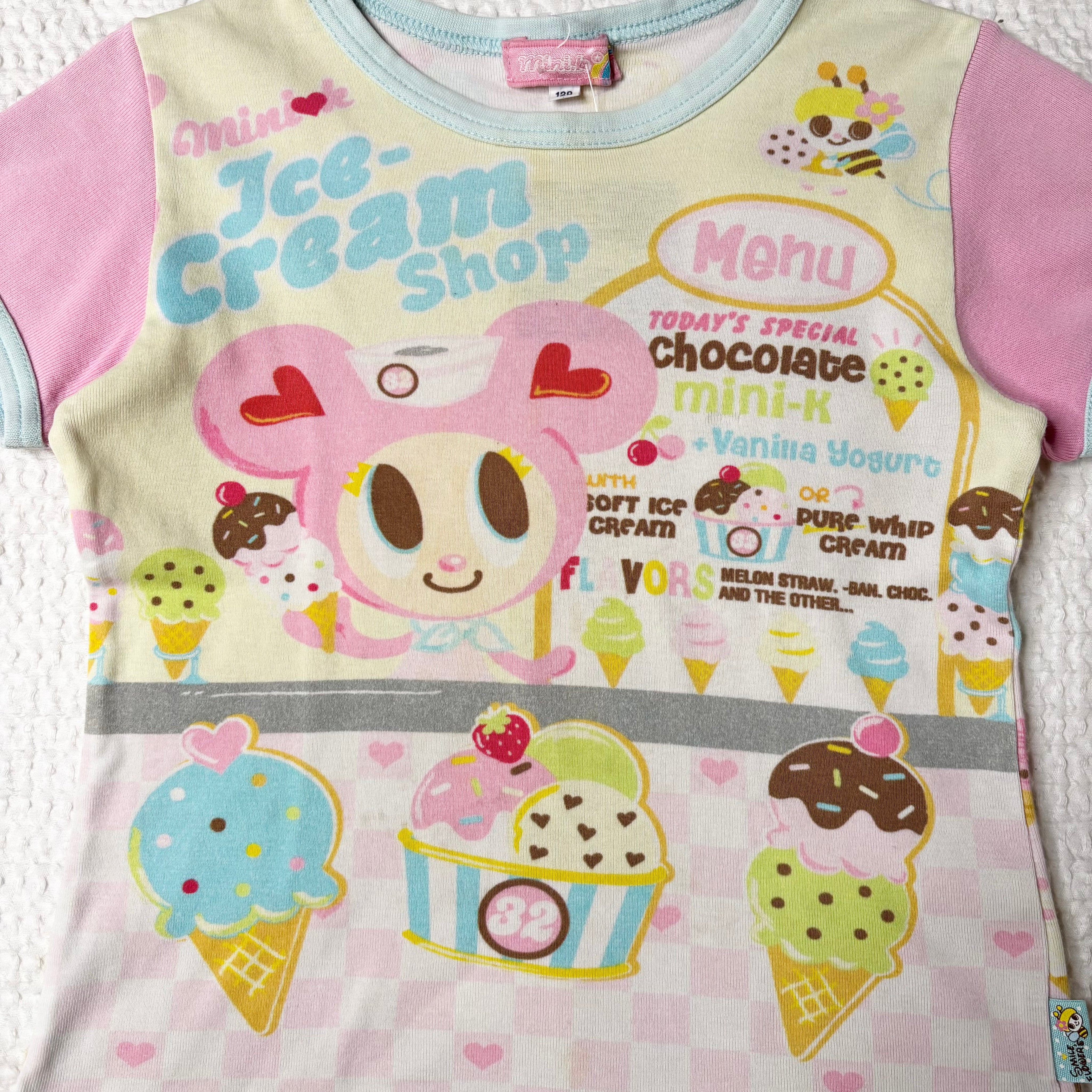 Mini K J-Fashion Ice Cream Shop AOP Baby Tee (XS)