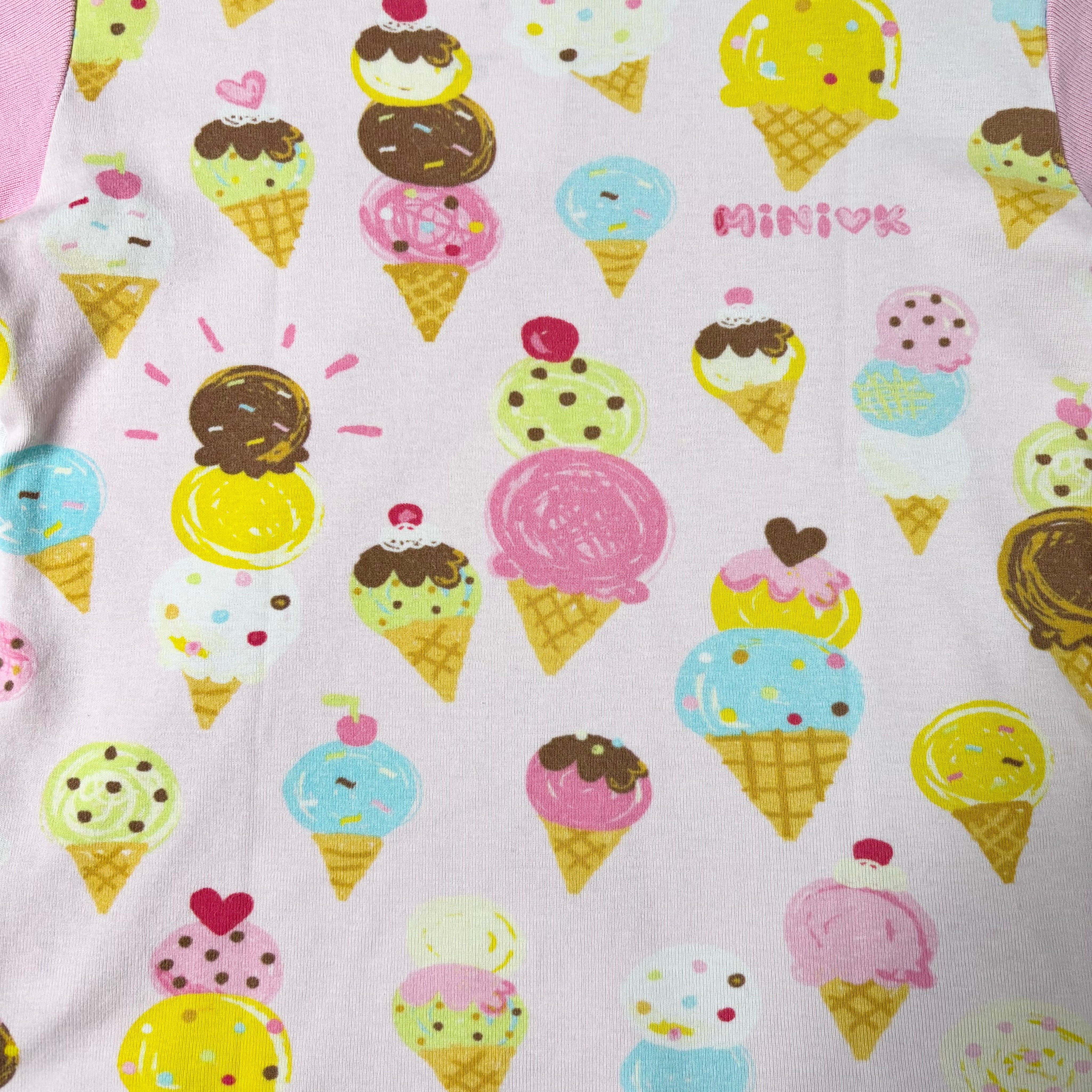 Mini K J-Fashion Ice Cream Shop AOP Baby Tee (XS)