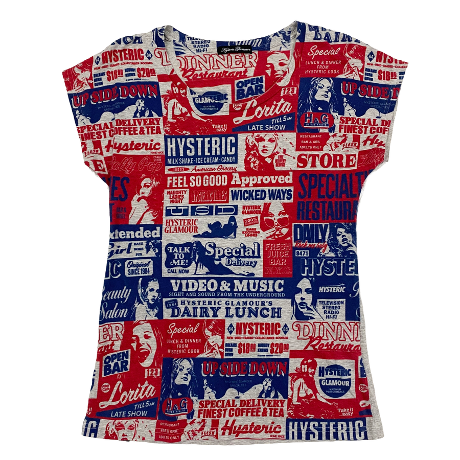 Hysteric Glamour Pin-Up Diner Graphic Tee (S/M)