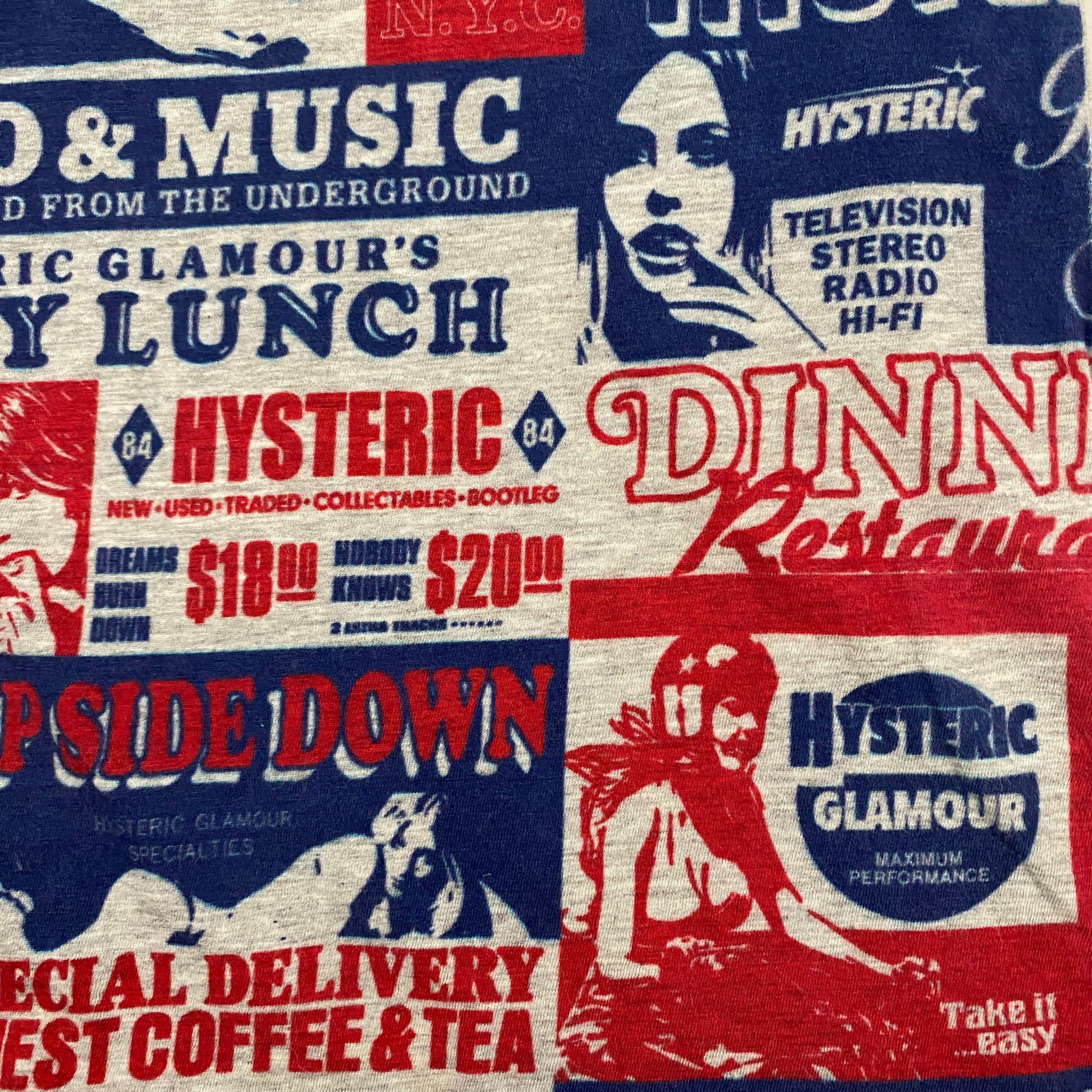 Hysteric Glamour Pin-Up Diner Graphic Tee (S/M)