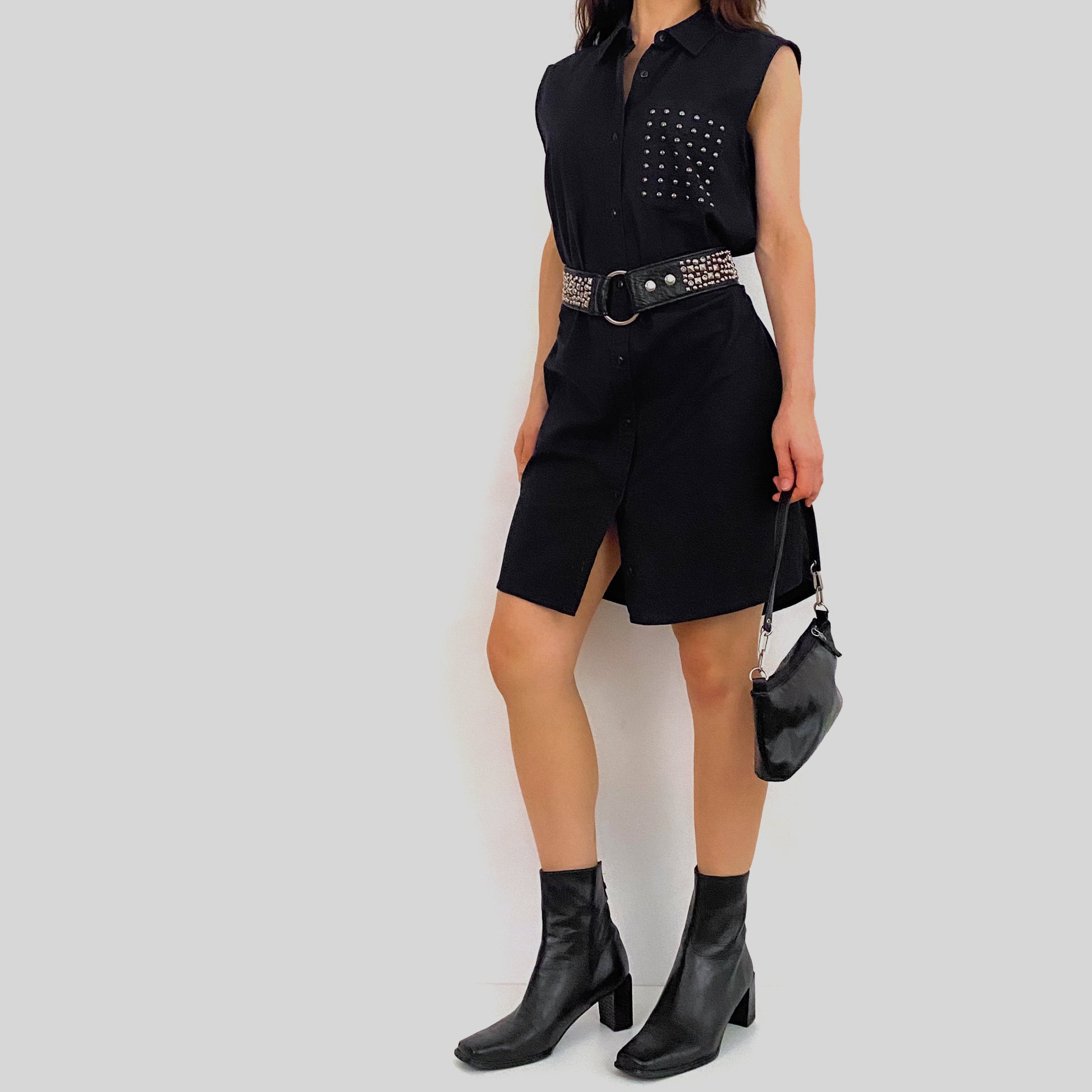 Studded Shirt Dress - L/XL