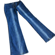 Y2K Bisou Jeans Low Rise Button Front Flare Jeans (S)