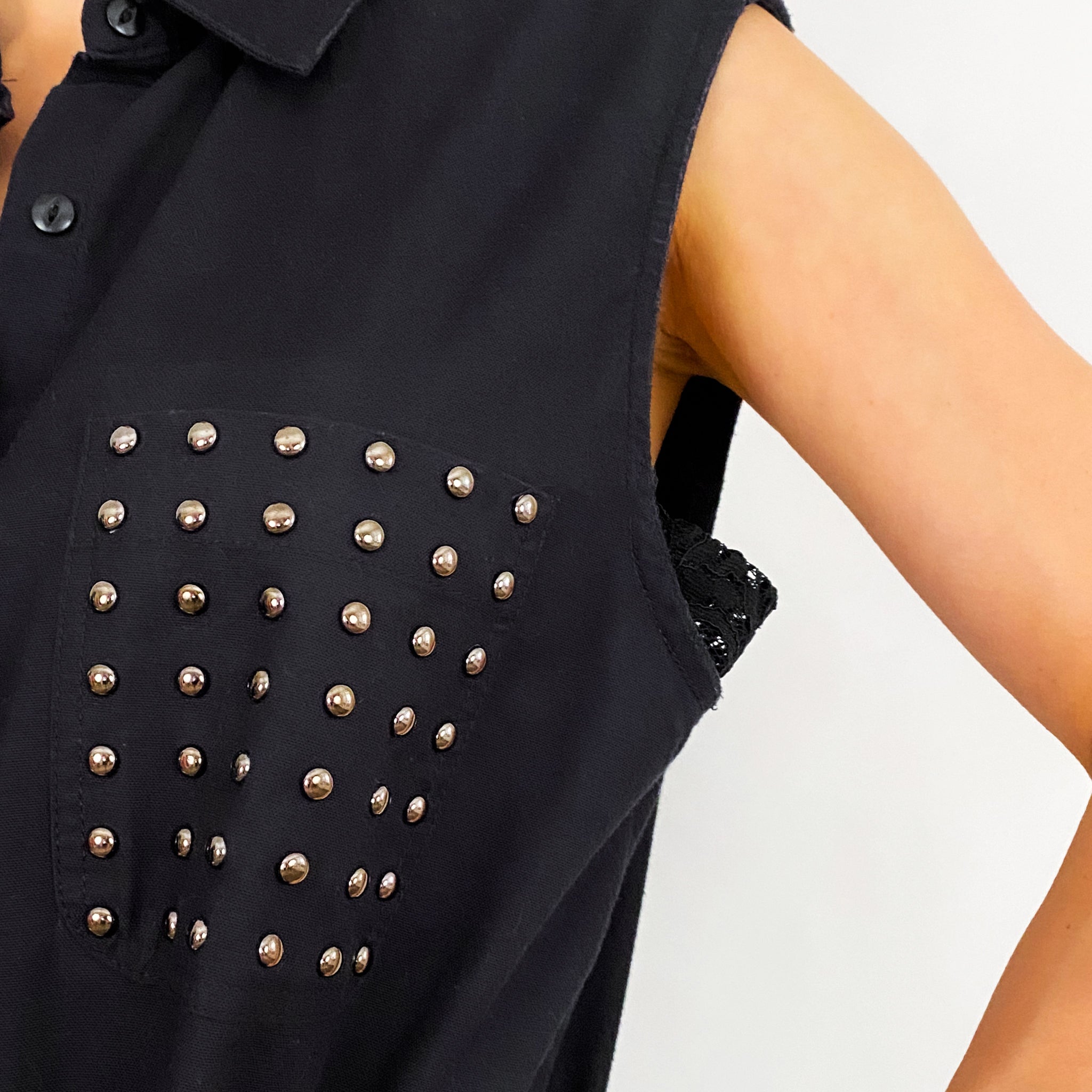 Studded Shirt Dress - L/XL