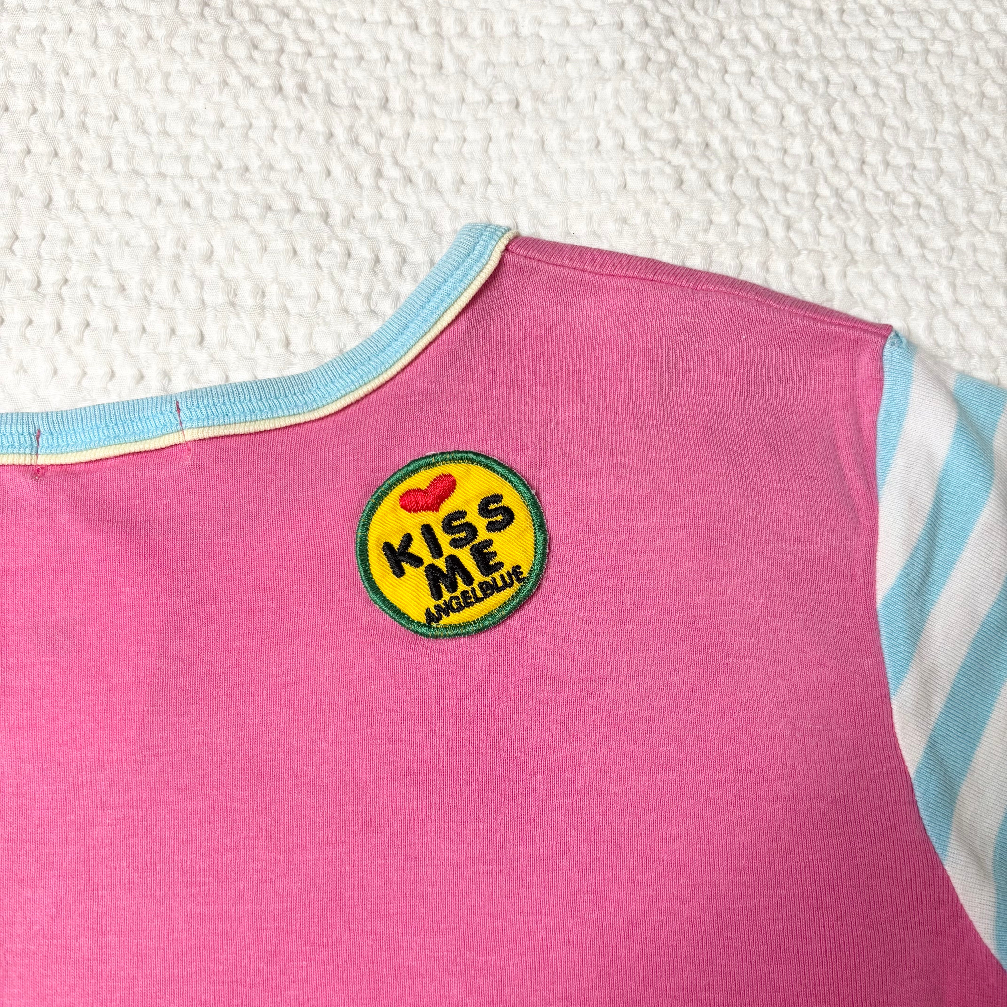 Angel Blue Color Block Graphic Tee (M)
