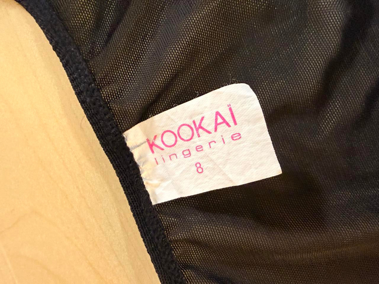 Y2K Pink Striped Lace Mesh Top (S)