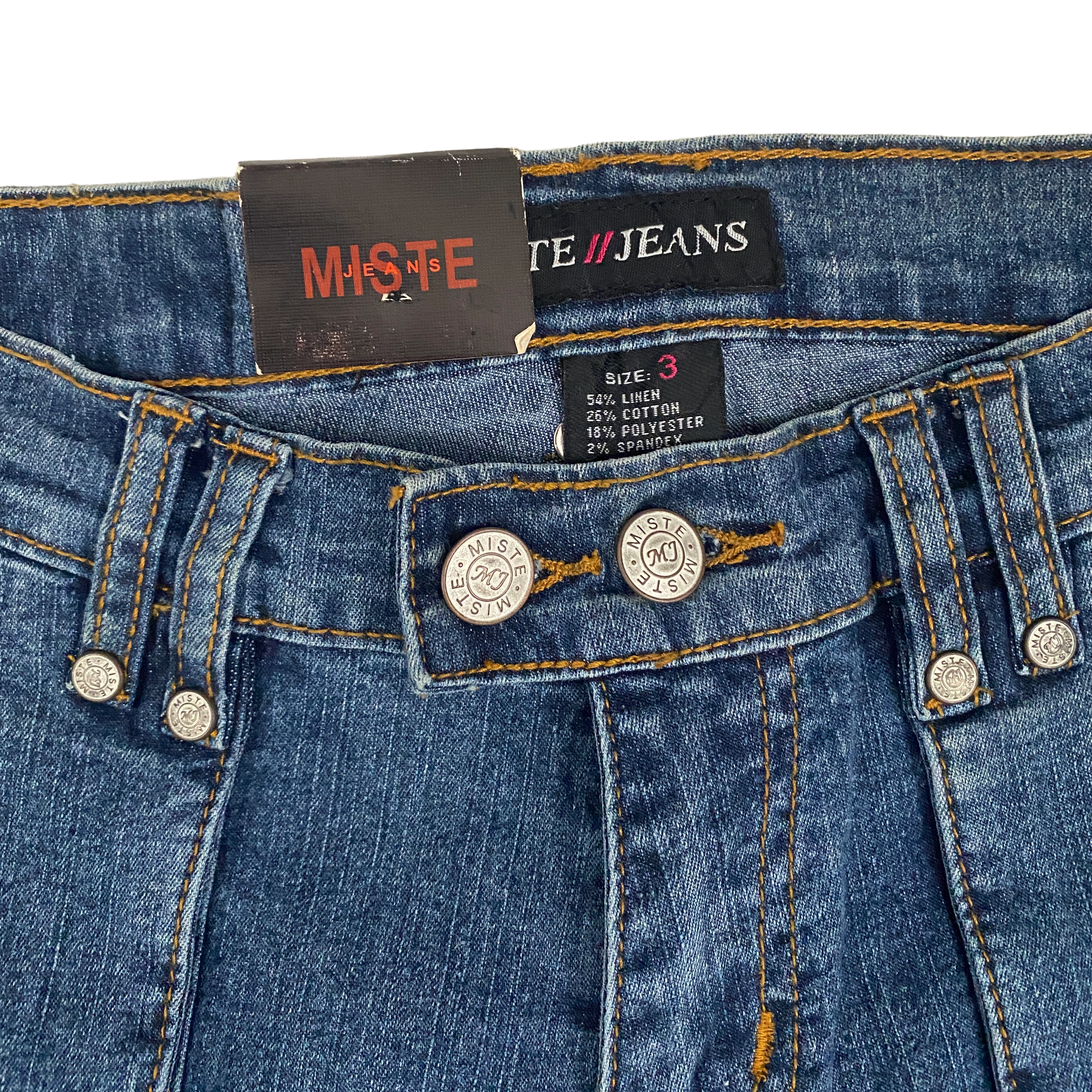 Miste Y2K Low Rise Cargo Flare Jeans (XS/S)