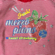 Mezzo Piano Stripe Strawberry Graphic Long Sleeve (XS)