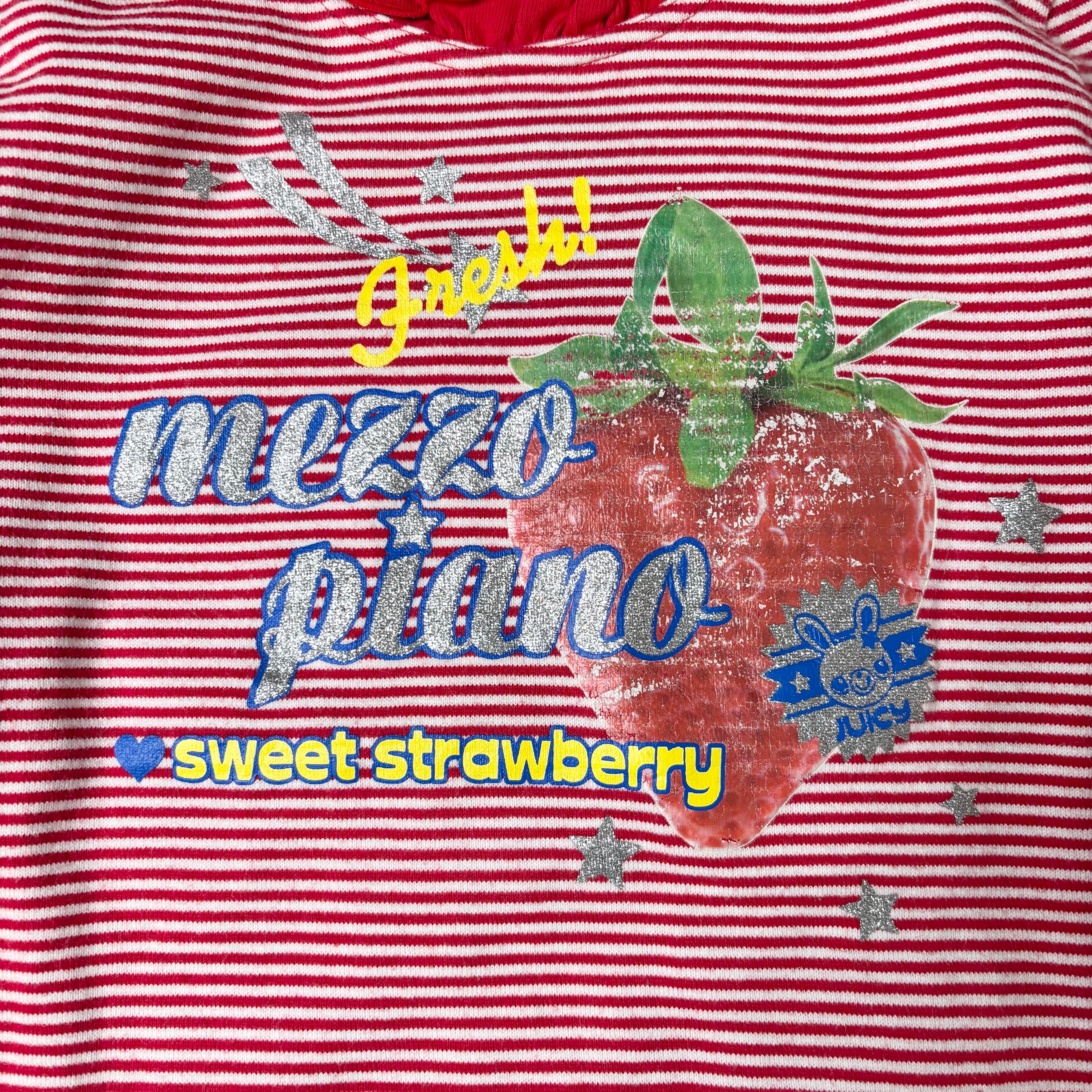 Mezzo Piano Stripe Strawberry Graphic Long Sleeve (XS)