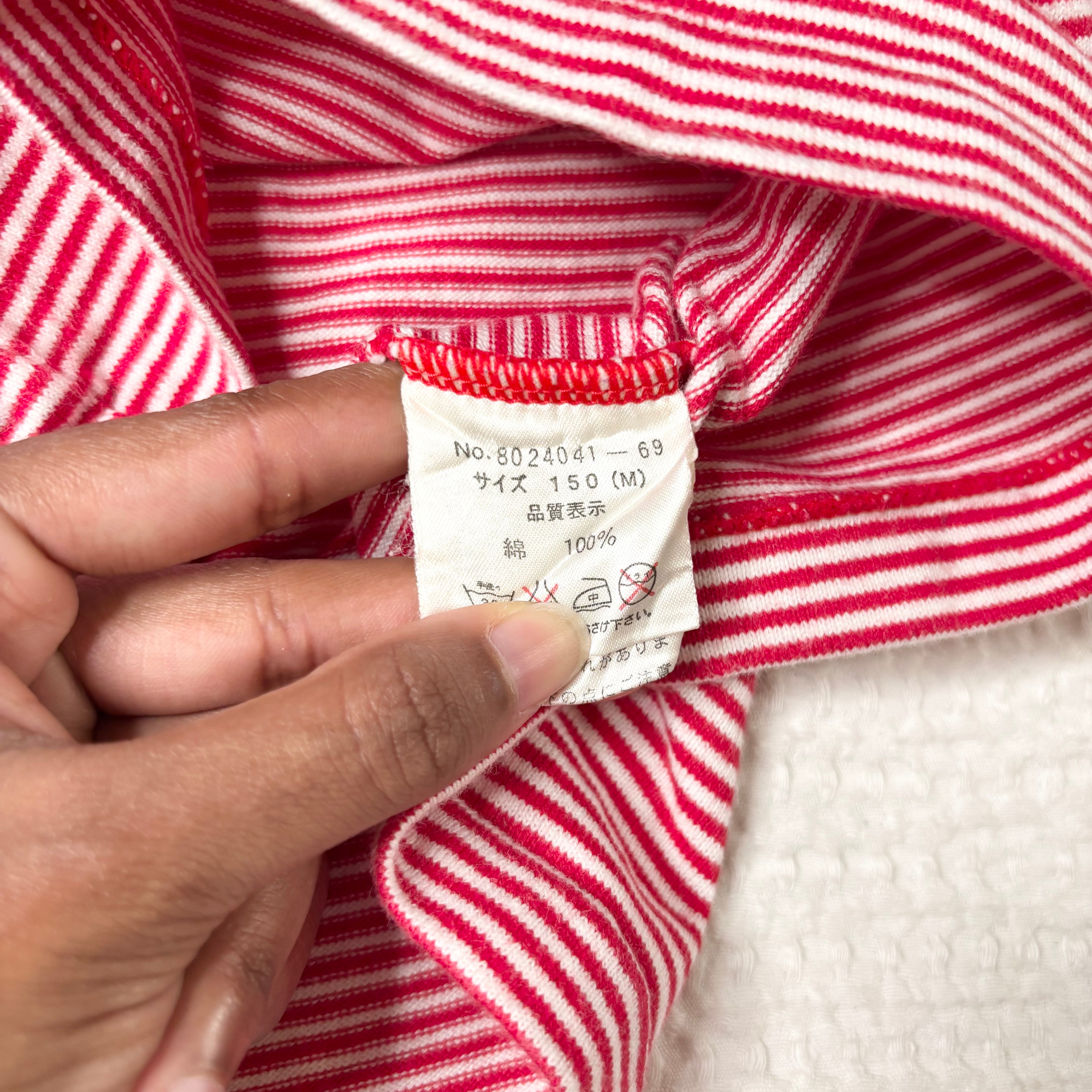 Mezzo Piano Stripe Strawberry Graphic Long Sleeve (XS)