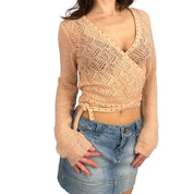 Embellished Sherbert Wrap Sweater (S)