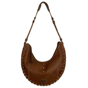 Guess Y2K Brown Hobo Crescent Shoulder Bag