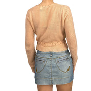 Embellished Sherbert Wrap Sweater (S)