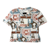 Gipsy Blue Abstract Graphic Tee (M)