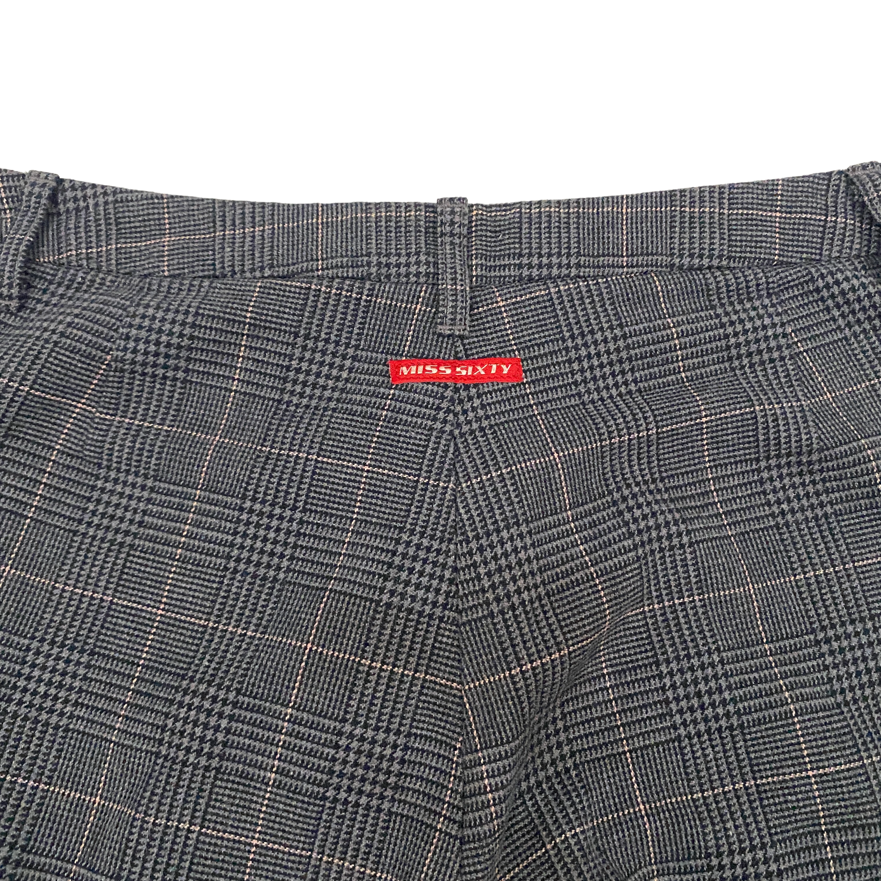 Miss Sixty 2000s Mid-Rise Plaid Trouser Flare Pants (M)