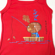 J-Fashion Cartoon Graphic Fisherman Tank (S)
