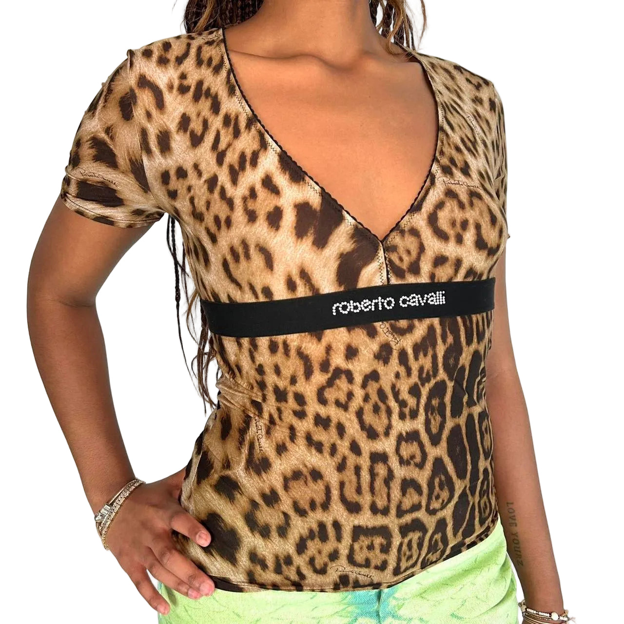 Roberto Cavalli Y2K Leopard Top (S) – Holy Thrift