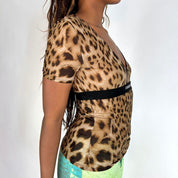 Roberto Cavalli Y2K Leopard Top (S)