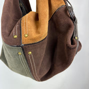 Vintage Suede Patchwork Bag