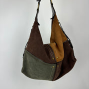 Vintage Suede Patchwork Bag