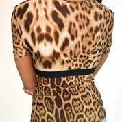 Roberto Cavalli Y2K Leopard Top (S)