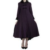 Y2K Plum Wool Coat (XS)