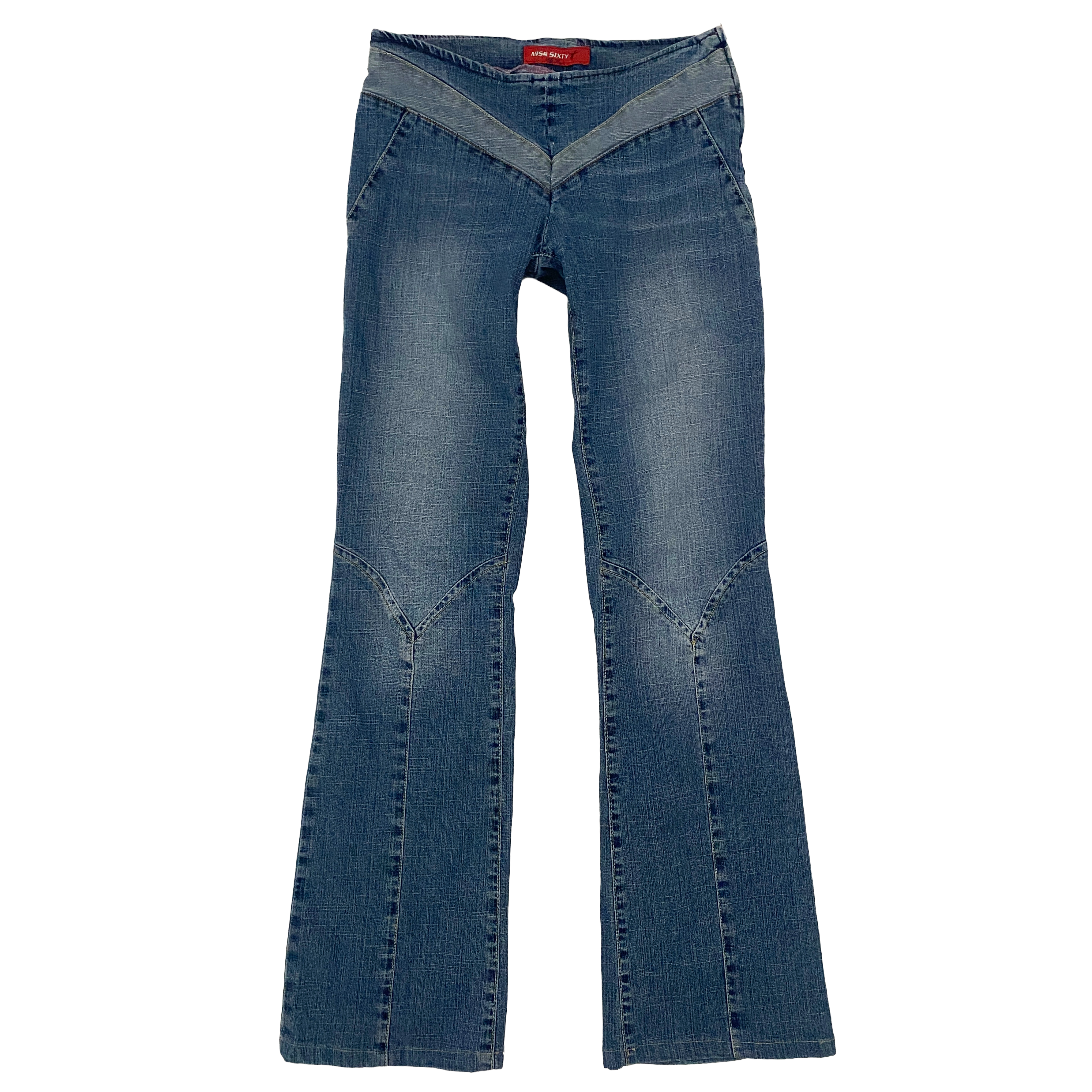 Miss Sixty 2000s Low Rise V-Shaped Yoke Jeans (XS)