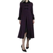 Y2K Plum Wool Coat (XS)