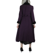 Y2K Plum Wool Coat (XS)