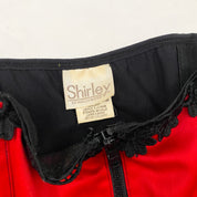 Red Satin Zip Front Corset (36/M)