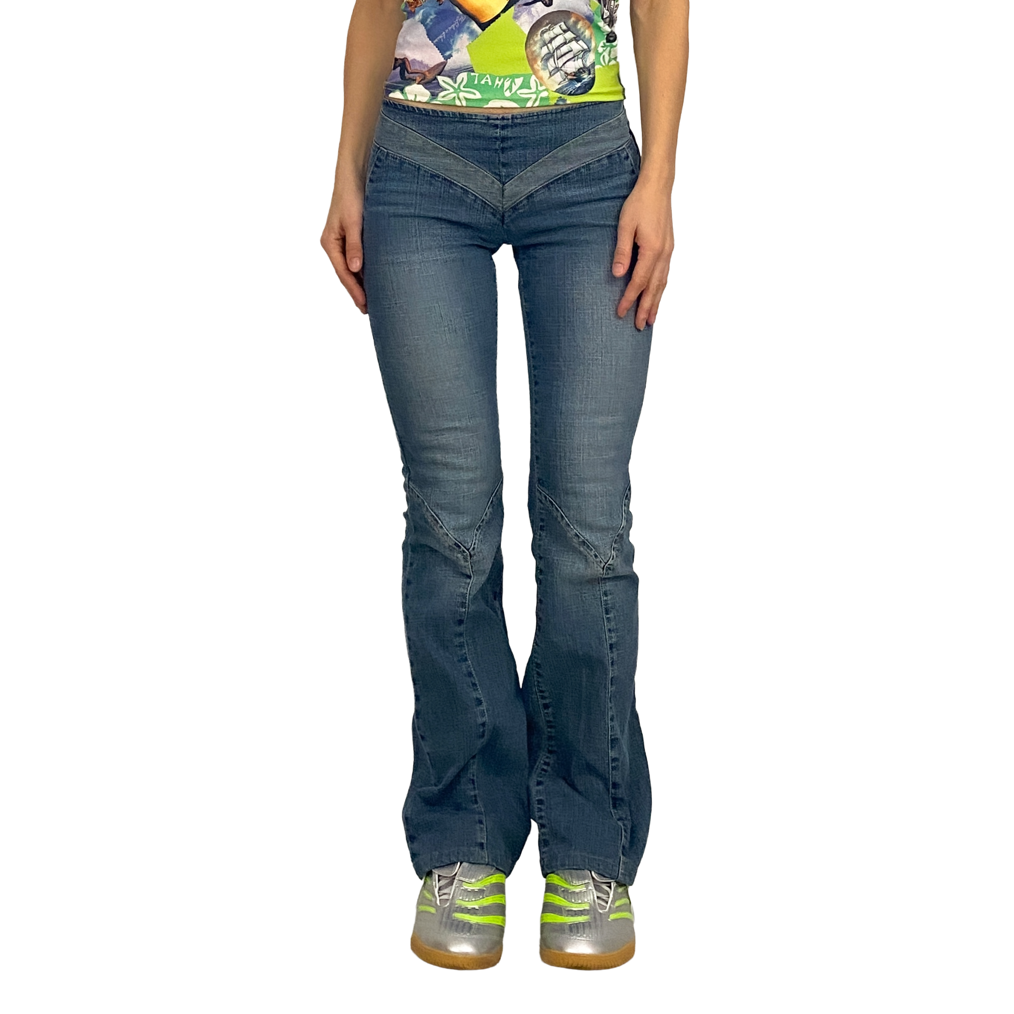 Miss Sixty 2000s Low Rise V-Shaped Yoke Jeans (XS)