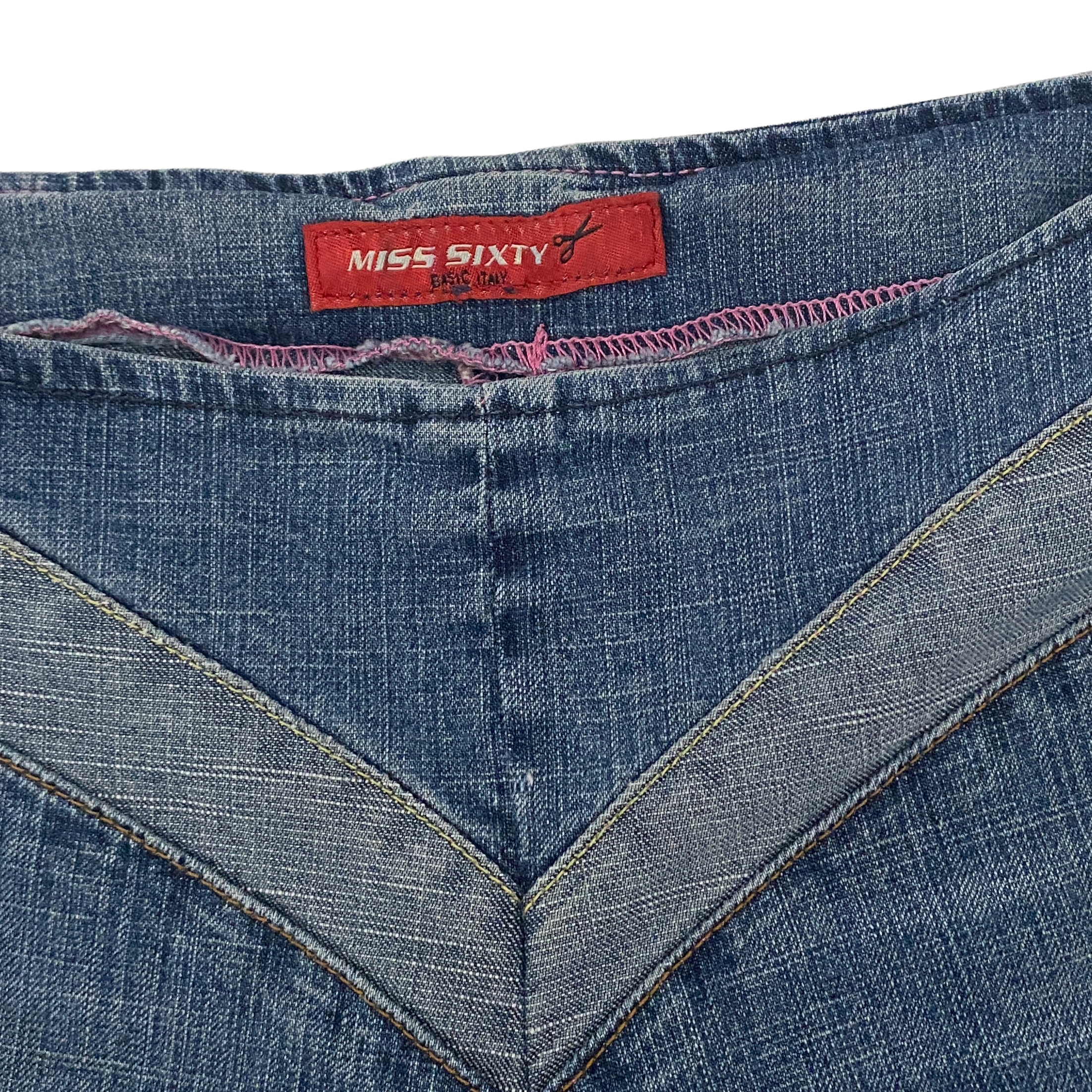 Miss Sixty 2000s Low Rise V-Shaped Yoke Jeans (XS)