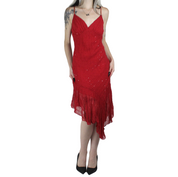 Y2K Sequined Chiffon Dress (S)