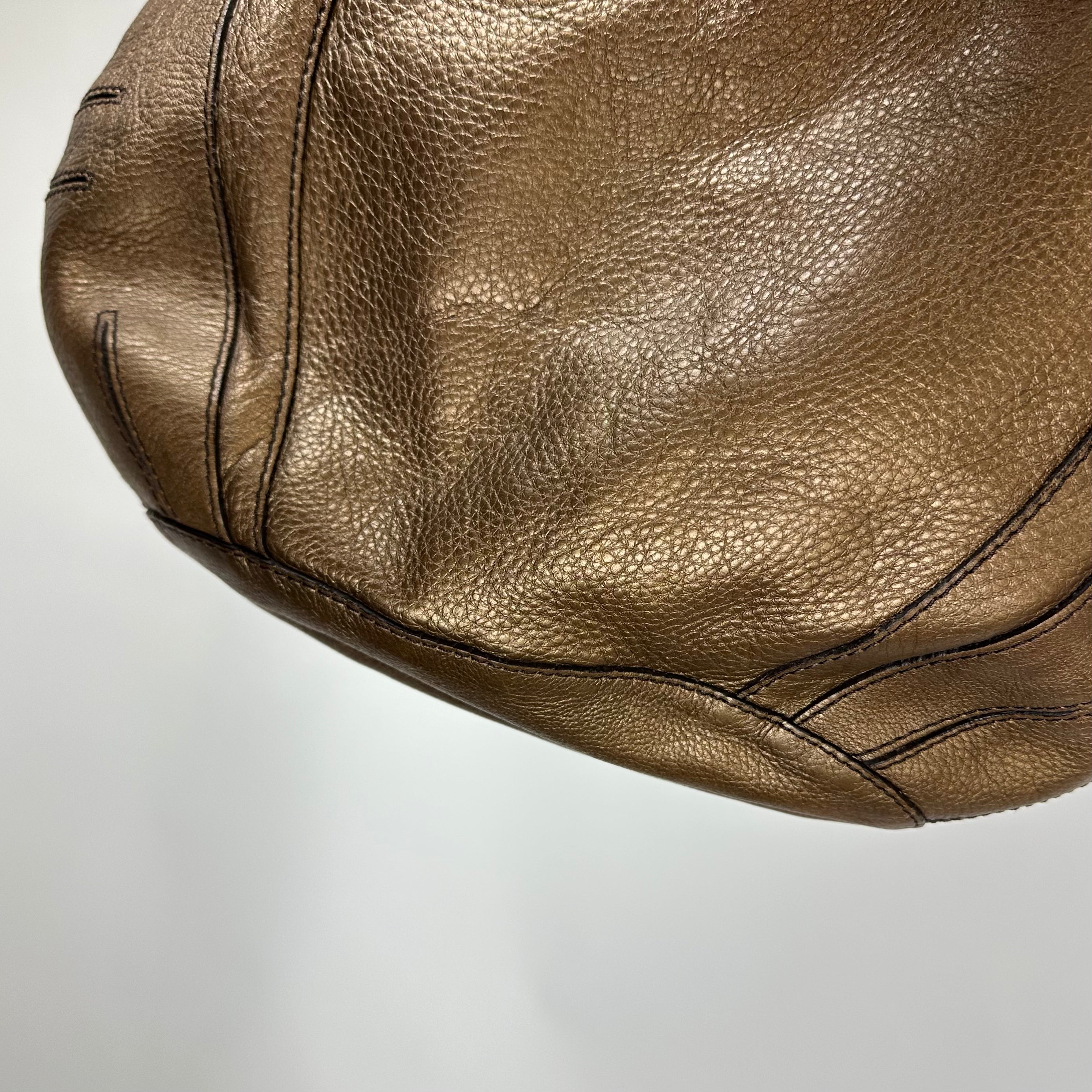 Vintage Bronze Leather Bag