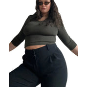 90s Slinky 3/4 Sleeve Top (S/M)