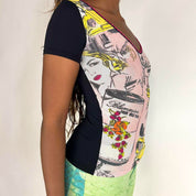 Blumarine Vintage Comic Top (S)