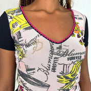 Blumarine Vintage Comic Top (S)