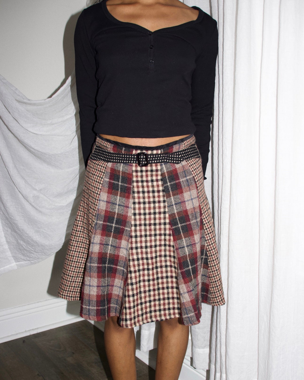 Two Sided Reversible Midi Skirt (S)