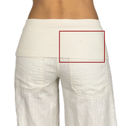 Cop Copine Ivory Foldover Low to Mid Rise Wide Leg Pants (XS/S)