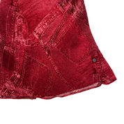 Animale Red Trompe L'Oeil Denim Print Dress (XS/S)