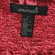 Animale Red Trompe L'Oeil Denim Print Dress (XS/S)