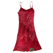 Animale Red Trompe L'Oeil Denim Print Dress (XS/S)
