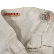 Miss Sixty 2000s White Low Rise Linen Flare Pants (S)