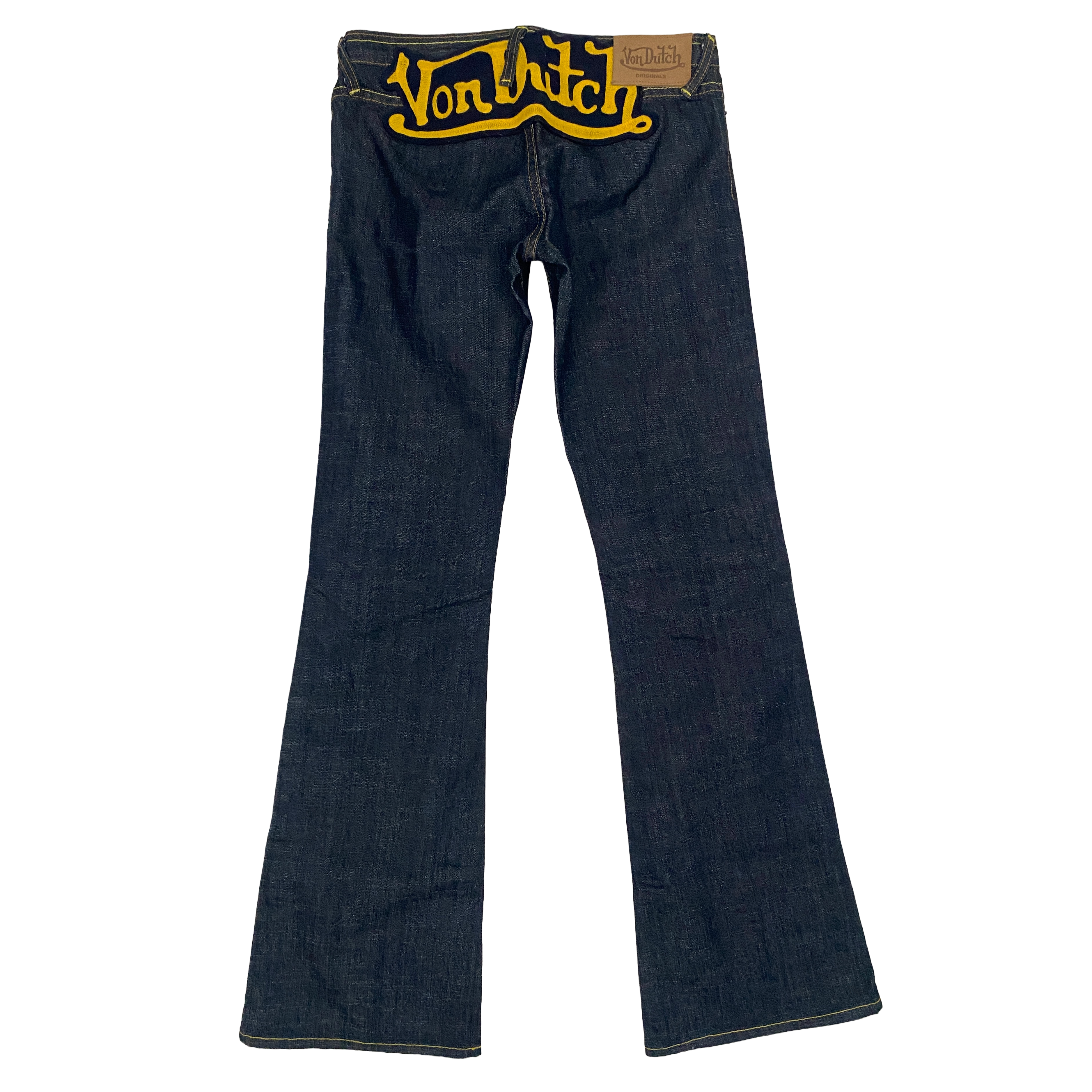 Von Dutch Low Rise Logo Flare Jeans (XS/S)