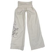 Cop Copine Ivory Foldover Low to Mid Rise Wide Leg Pants (XS/S)