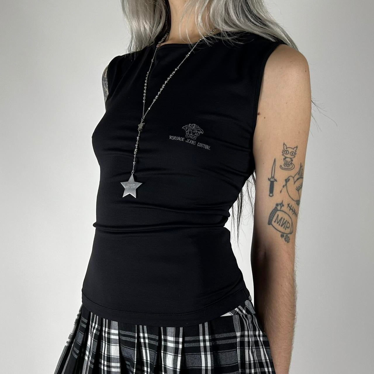 90s Versace Black Tank Top