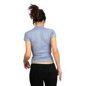 Silk & Cashmere Knit Polo Top (S)