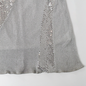 90s Metallic Silver Gown (XS/S)