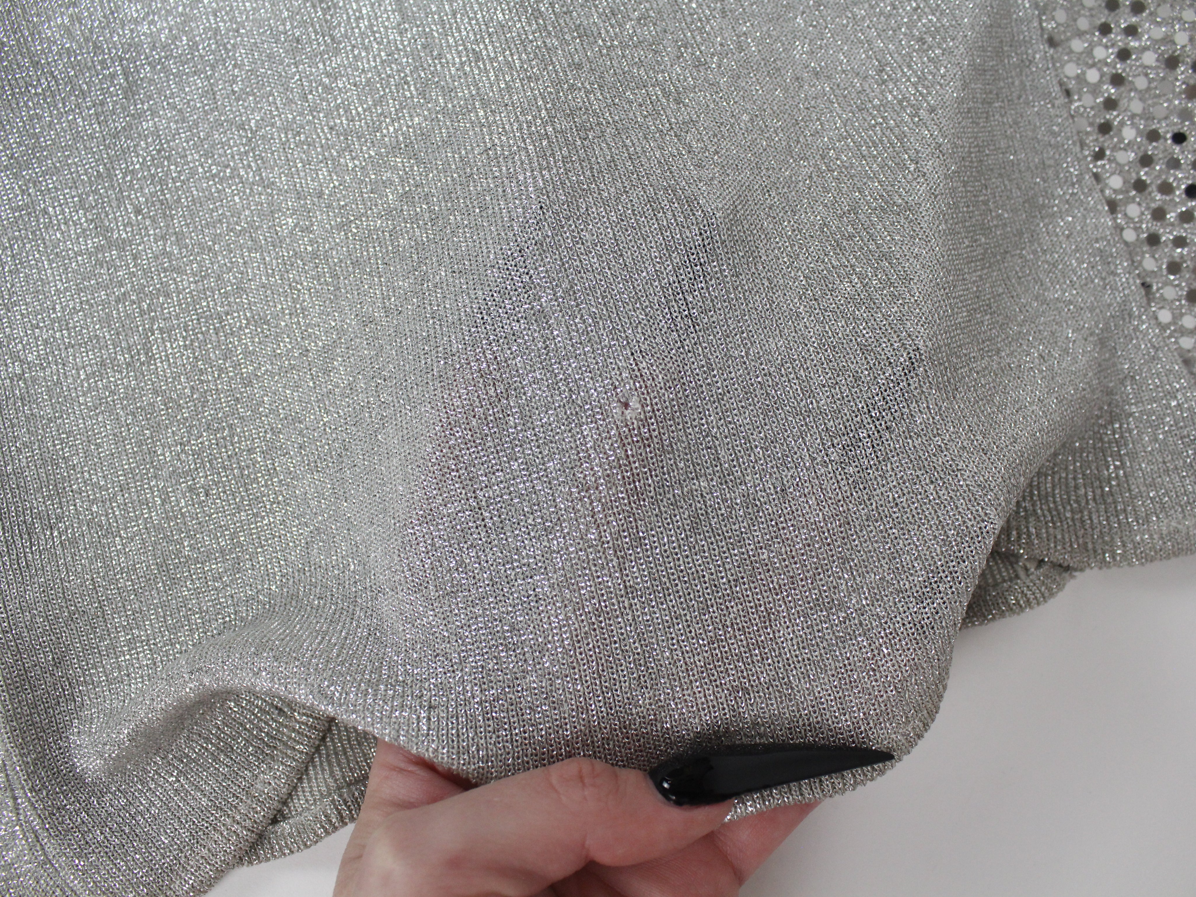90s Metallic Silver Gown (XS/S)