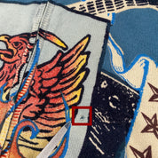 100% Cashmere Blue Flames Gothic Double-Zip Sweater (S/M)